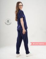 Quick Delivery | CHENNAI  | Customizable ORLIN NAVY - MLite Fabric / V Neck / Straight Pant / 2 way Stretch(FemaleFullset) MKZ297 - Image 5