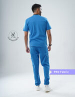 Customizable DODGER BLUE - PRO Fabric / V Neck / Jogger Pant / 4 way Stretch(MaleFullset) MKZ130 - Image 4