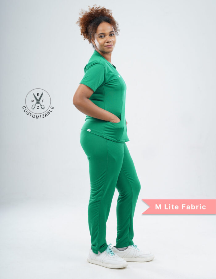 Customizable TECTOGREEEN - MLite Fabric / V Neck / Straight Pant / 2 way Stretch(FemaleFullset) MKZ52 - Image 5