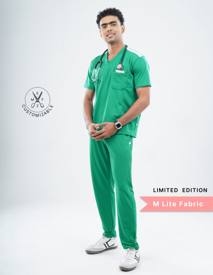 Customizable TECTOGREEN LIMITED EDITION - MLite Fabric / V Neck / Straight Pant / 2 way Stretch(MaleFullset) MKZ153 - Image 6