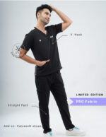 Customizable VANTA BLACK LIMITED EDITION - PRO Fabric / V Neck / Straight Pant / 4 way Stretch(MaleFullset) MKZ138 - Image 2