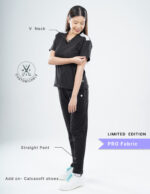 Customizable VANTA BLACK LIMITED EDITION - PRO Fabric / V Neck / Straight Pant / 4 way Stretch(FemaleFullset) MKZ11 - Image 2