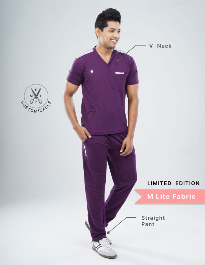 Customizable Merlot Wine LIMITED EDITION - MLite Fabric / V Neck / Straight Pant / 2 way Stretch/(MaleFullset) MKZ145 - Image 2