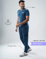 Customizable PRUSSIAN BLUE LIMITED EDITION - PRO Fabric / V Neck / Straight Pant / 4 way Stretch(MaleFullset) MKZ129 - Image 2