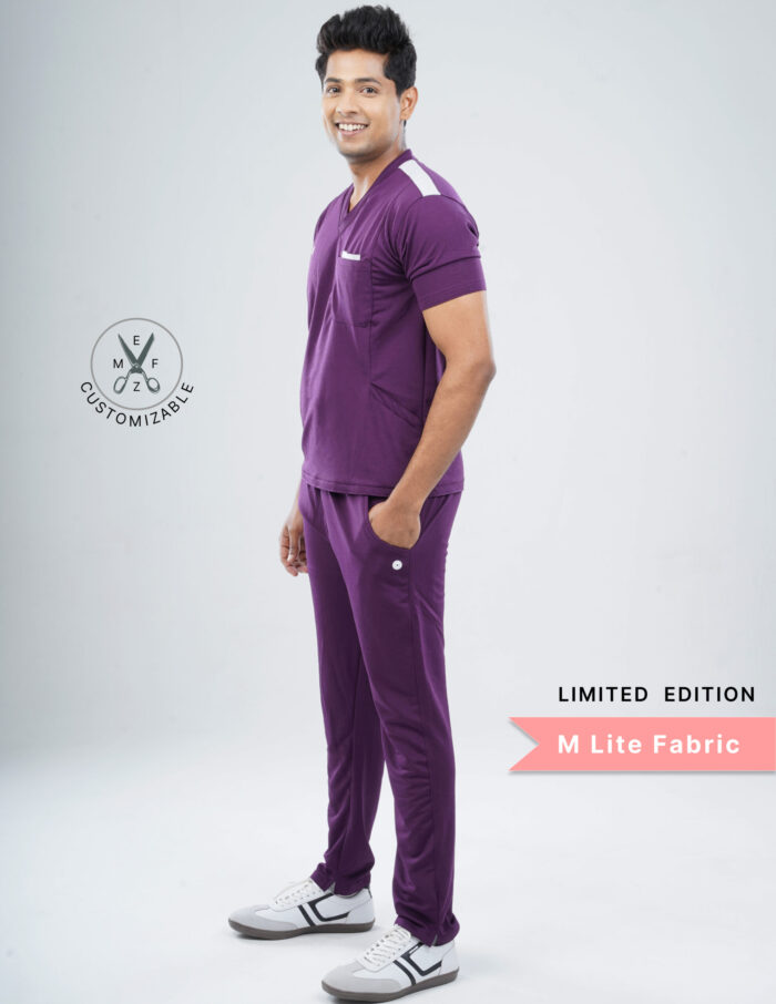 Customizable Merlot Wine LIMITED EDITION - MLite Fabric / V Neck / Straight Pant / 2 way Stretch/(MaleFullset) MKZ145 - Image 3