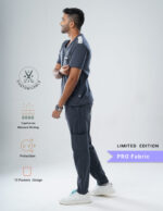 Customizable ANCHOR GREY LIMITED EDITION - PRO Fabric / V Neck / Straight Pant / 4 way Stretch(MaleFullset) MKZ135 - Image 3