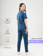 Customizable PRUSSIAN BLUE LIMITED EDITION - PRO Fabric / V Neck / Straight Pant / 4 way Stretch(FemaleFullset) MKZ3 - Image 3