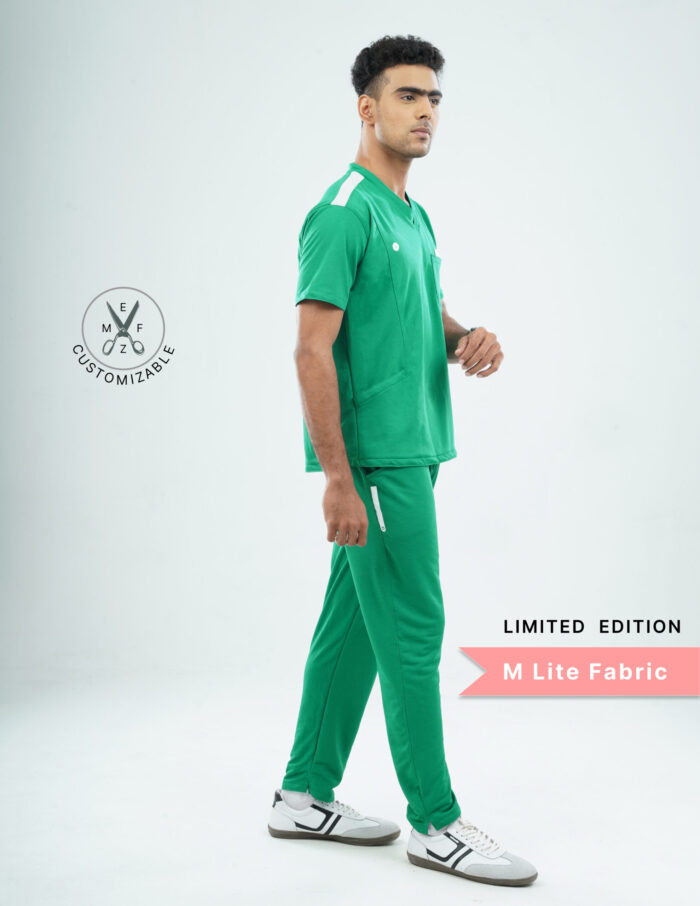 Customizable TECTOGREEN LIMITED EDITION - MLite Fabric / V Neck / Straight Pant / 2 way Stretch(MaleFullset) MKZ153 - Image 3