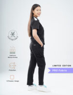 Customizable VANTA BLACK LIMITED EDITION - PRO Fabric / V Neck / Straight Pant / 4 way Stretch(FemaleFullset) MKZ11 - Image 3