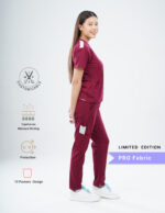 Customizable CARMINE RED LIMITED EDITION - PRO Fabric / V Neck / Straight Pant / 4 way Stretch(FemaleFullset) MKZ14 - Image 3
