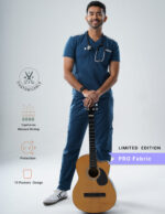 Customizable PRUSSIAN BLUE LIMITED EDITION - PRO Fabric / V Neck / Straight Pant / 4 way Stretch(MaleFullset) MKZ129 - Image 3