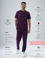 Customizable MERLOT WINE - MLite Fabric / Mandarin Collar / Straight Pant / 2 way Stretch(MaleFullset) MKZ147