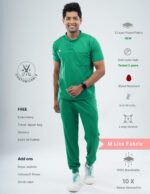 Customizable TECTOGREEN - MLite Fabric / MANDARIN COLLAR / Jogger Pant / 2 way Stretch(MaleFullset) MKZ154