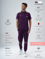 Customizable MERLOT WINE LIMITED EDITION - MLite Fabric / Mandarin Collar / Jogger Pant / 2 way Stretch(MaleFullset) MKZ148