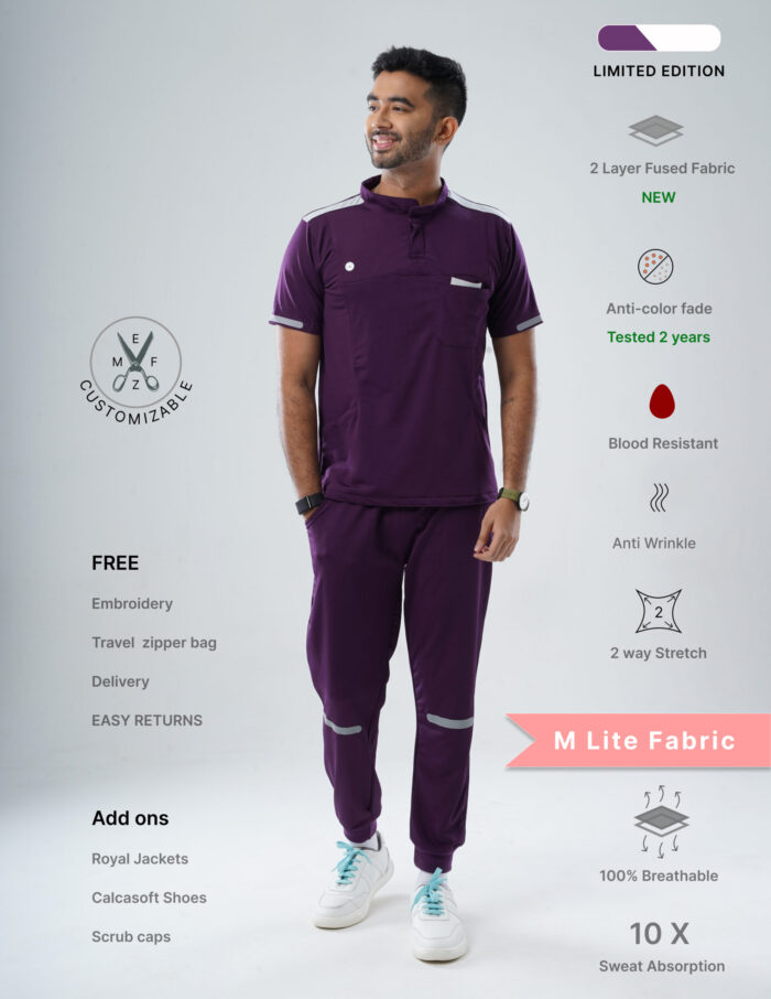 Customizable MERLOT WINE LIMITED EDITION - MLite Fabric / Mandarin Collar / Jogger Pant / 2 way Stretch(MaleFullset) MKZ148 - Image 1