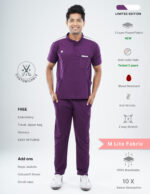 Customizable MERLOT WINE LIMITED EDITION - MLite Fabric / Mandarin Collar / Straight Pant / 2 way Stretch(MaleFullset) MKZ149
