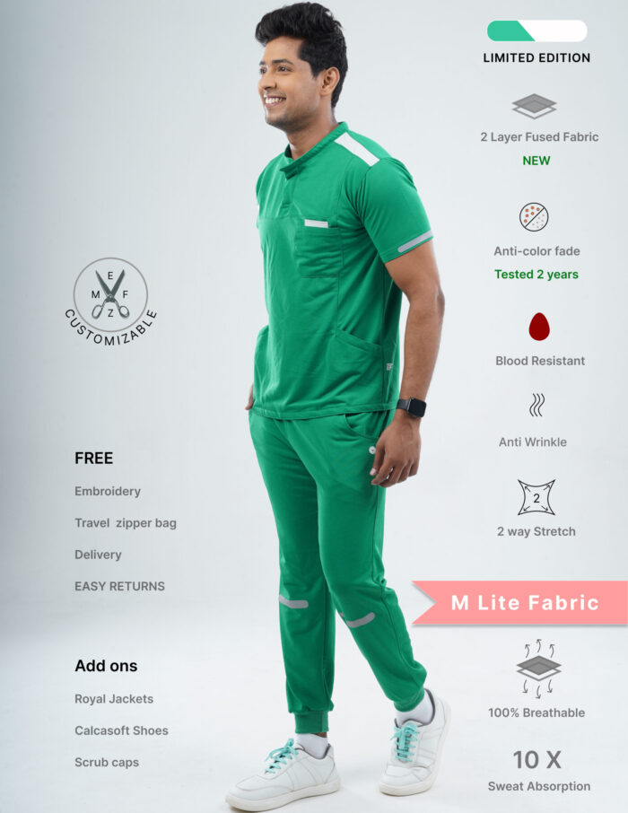 Customizable TECTOGREEN LIMITED EDITION - MLite Fabric / MANDARIN COLLAR / Jogger Pant / 2 way Stretch(MaleFullset) MKZ156 - Image 1