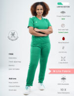 Customizable TECTOGREEN LIMITED EDITION - MLite Fabric / V Neck / Straight Pant / 2 way Stretch(FemaleFullset) MKZ24