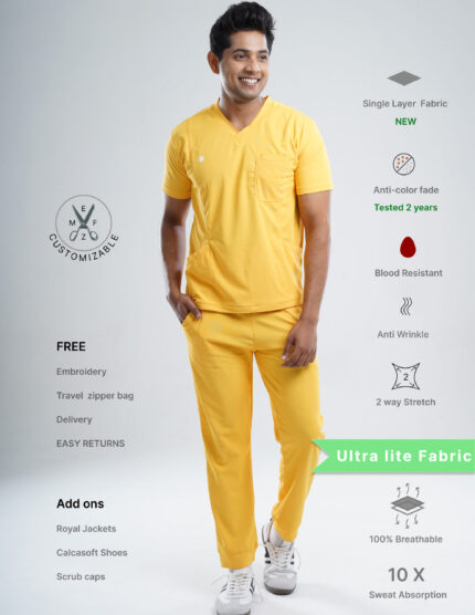 Customizable YEL LOVE - Ultra Lite Fabric / V Neck / Jogger Pant / 2 way Stretch(MaleFullset) MKZ230