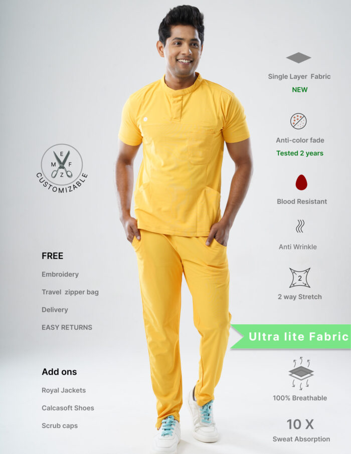 Customizable YEL LOVE - Ultra Lite Fabric / Mandarin / Straight Pant / 2 way Stretch(MaleFullset) MKZ235 - Image 1
