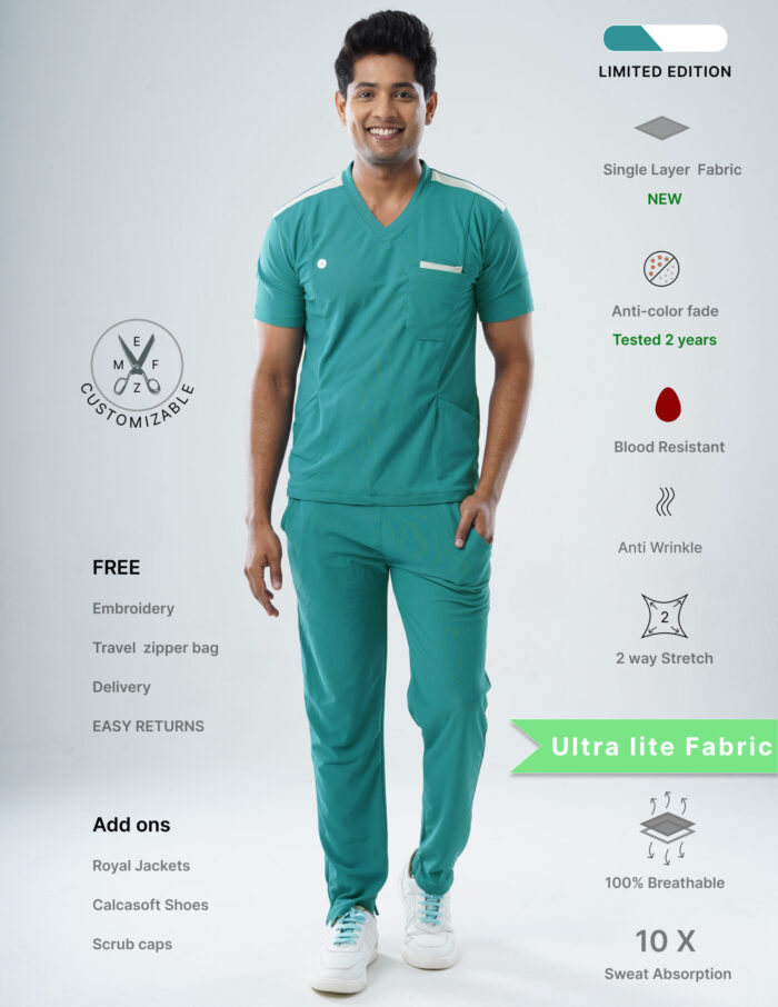 Customizable AQUABLAZE LIMITED EDITION - MLite Fabric / V Neck / Straight Pant / 2 way Stretch(MaleFullset) MKZ197 - Image 1