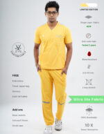 Customizable YEL LOVE LIMITED EDITION- Ultra Lite Fabric / V Neck / Jogger Pant / 2 way Stretch(MaleFullset) MKZ232