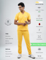 Customizable YEL LOVE LIMITED EDITION - MLite Fabric / V Neck / Straight Pant / 2 way Stretch(MaleFullset) MKZ233