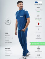 Customizable COSMIC BLUE LIMITED EDITION - Ultra Lite Fabric / Mandarin Collar / Straight Pant / 2 way Stretch(MaleFullset) MKZ189