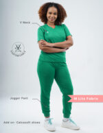 Customizable TECTOGREEN - M Lite Fabric / V Neck / Jogger Pant / 2 way Stretch(FemaleFullset) MKZ51 - Image 2
