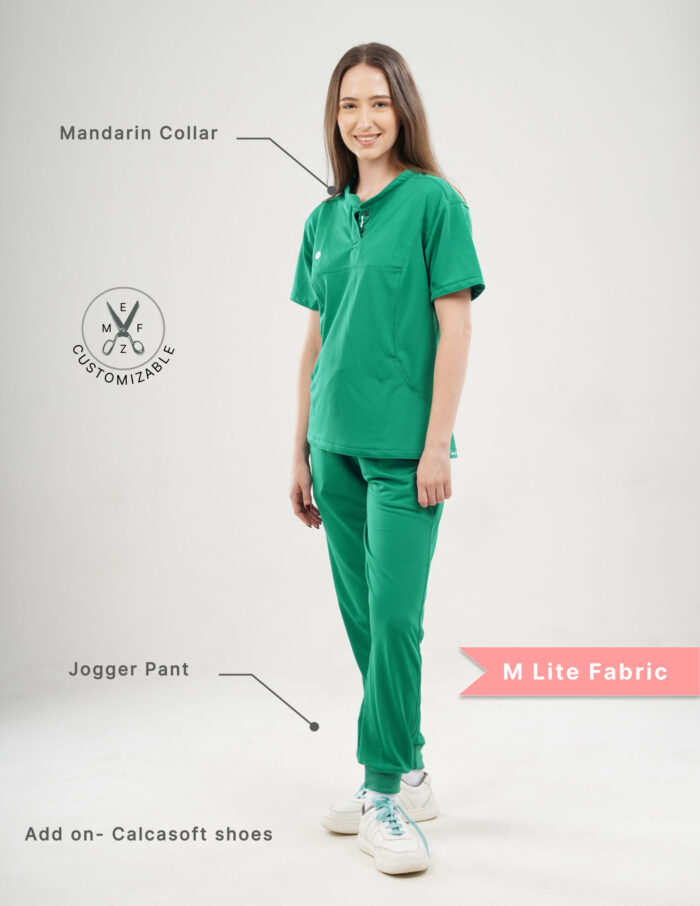 Customizable TECTOGREEN - M Lite Fabric / Mandarin / Jogger Pant / 2 way Stretch(FemaleFullset) MKZ25 - Image 2