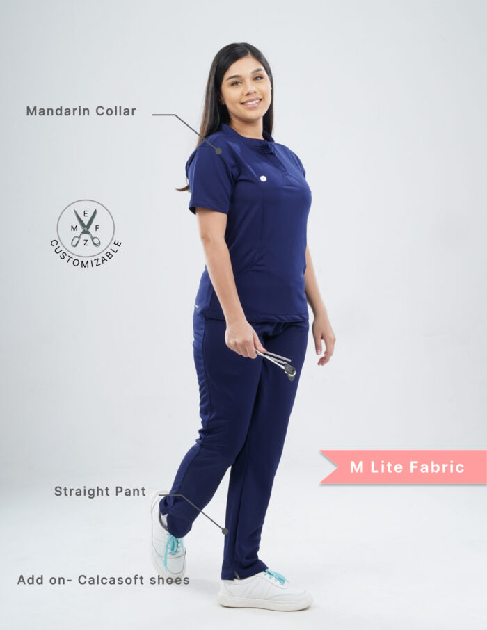 Customizable ORLIN NAVY - M Lite Fabric / Mandarin / Straight Pant / 2 way Stretch(FemaleFullset) MKZ33 - Image 2