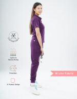Customizable MERLOT WINE - M Lite Fabric / Mandarin / Jogger Pant / 2 way Stretch(FemaleFullset) MKZ19 - Image 3