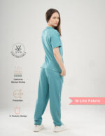 Customizable HYLORA TEAL - M Lite Fabric / Mandarin / Jogger Pant / 2 way Stretch(FemaleFullset) MKZ39 - Image 3