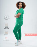 Customizable TECTOGREEN - M Lite Fabric / V Neck / Jogger Pant / 2 way Stretch(FemaleFullset) MKZ51 - Image 3