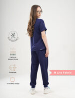 Customizable ORLIN NAVY - M Lite Fabric / V Neck / Jogger Pant / 2 way Stretch(FemaleFullset) MKZ29 - Image 3