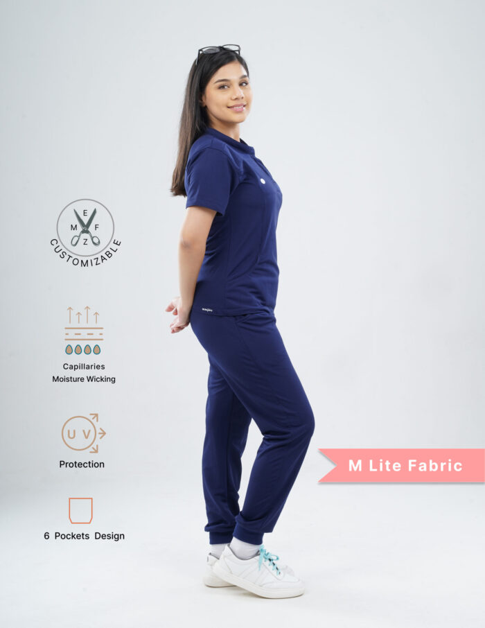 Customizable ORLIN NAVY - Ultra Lite Fabric / Mandarin / Jogger Pant / 2 way Stretch(FemaleFullset) MKZ32 - Image 3