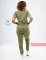 Customizable FERIL OLIVE - Ultra Lite Fabric / Mandarin / Jogger Pant / 2 way Stretch(FemaleFullset) MKZ47 - Image 4