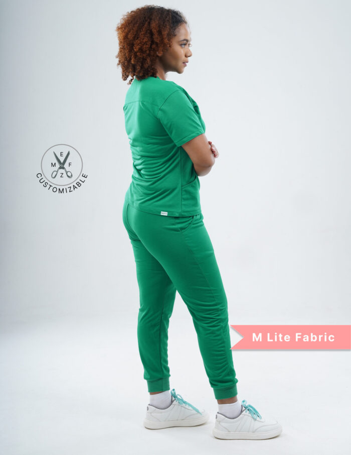 Customizable TECTOGREEN - M Lite Fabric / V Neck / Jogger Pant / 2 way Stretch(FemaleFullset) MKZ51 - Image 4