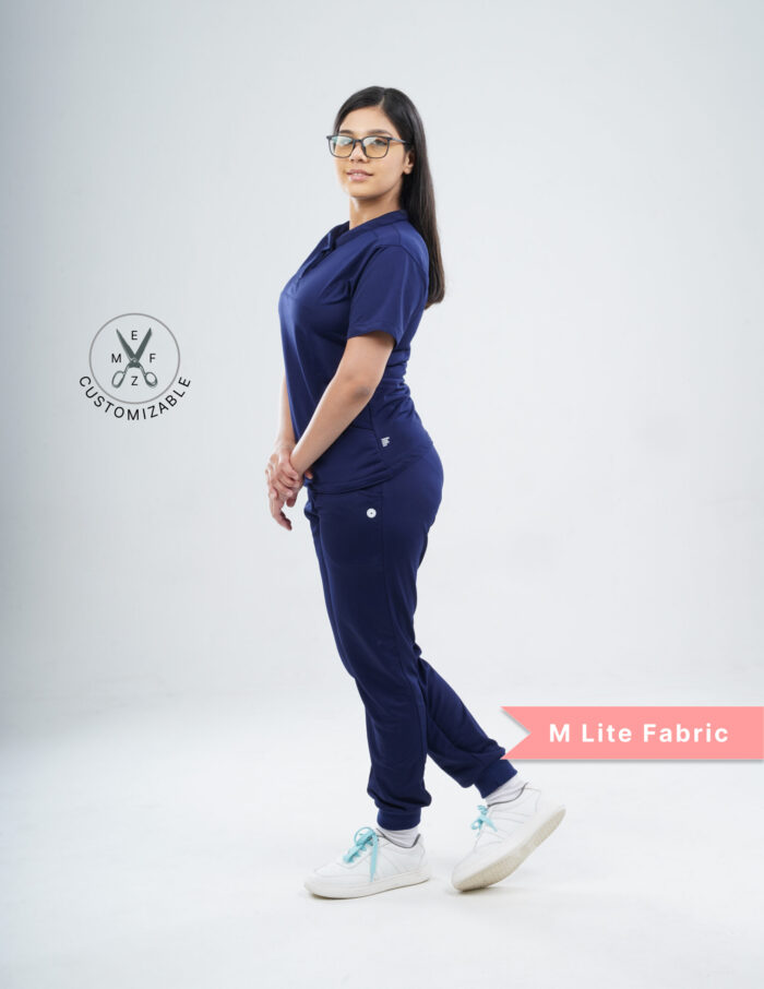 Customizable ORLIN NAVY - Ultra Lite Fabric / Mandarin / Jogger Pant / 2 way Stretch(FemaleFullset) MKZ32 - Image 4