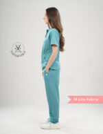 Customizable HYLORA TEAL - M Lite Fabric / Mandarin / Jogger Pant / 2 way Stretch(FemaleFullset) MKZ39 - Image 4