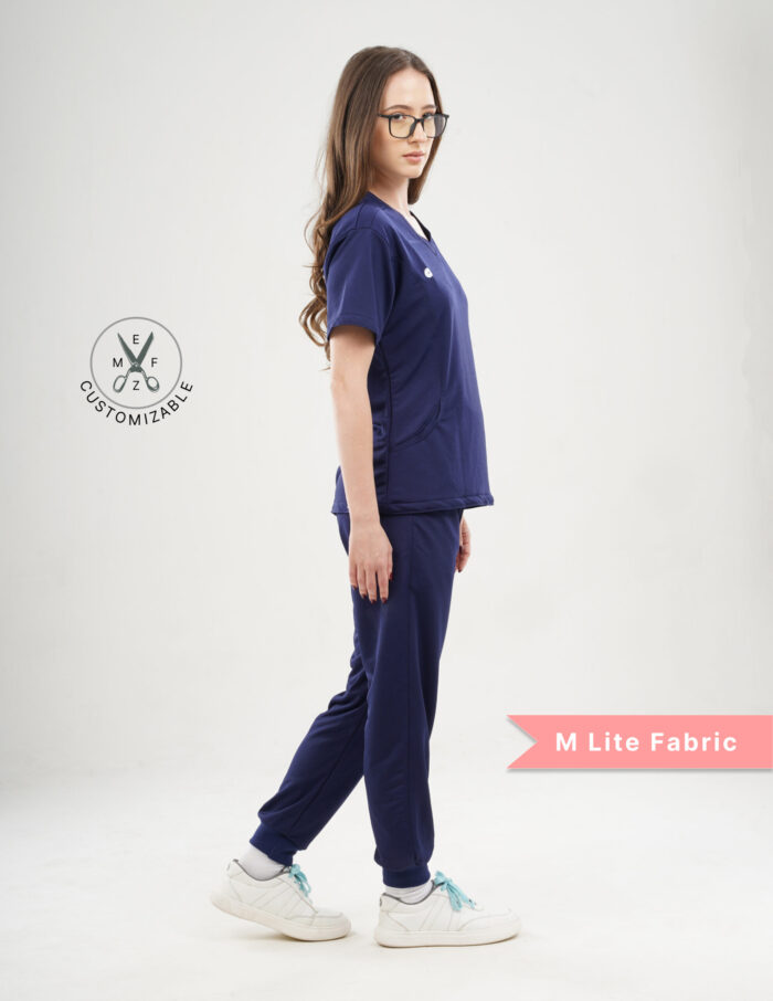 Customizable ORLIN NAVY - M Lite Fabric / V Neck / Jogger Pant / 2 way Stretch(FemaleFullset) MKZ29 - Image 5
