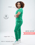 Customizable TECTOGREEN - Ultra Lite Fabric / V Neck / Jogger Pant / 2 way Stretch(FemaleFullset) MKZ23 - Image 2