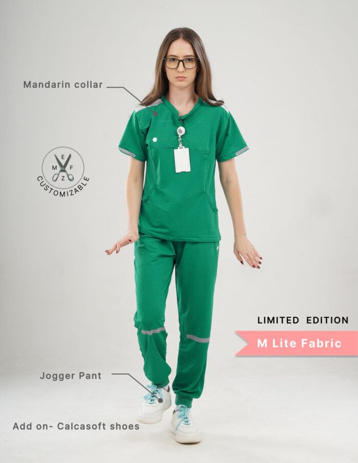 Customizable TECTOGREEN LIMITED EDITION - M Lite Fabric / Mandarin / Jogger Pant / 2 way Stretch(FemaleFullset) MKZ27 - Image 2