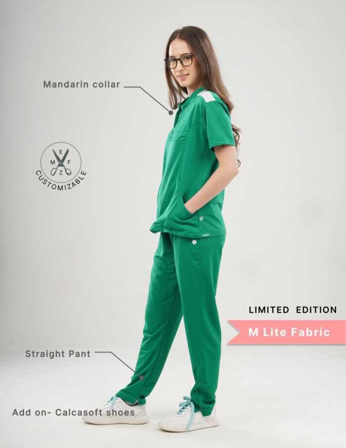 Customizable TECTOGREEN LIMITED EDITION - M Lite Fabric / Mandarin / Straight Pant / 2 way Stretch(FemaleFullset) MKZ28 - Image 2