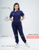 Customizable ORLIN NAVY LIMITED EDITION - M Lite Fabric / Mandarin / Jogger Pant / 2 way Stretch(FemaleFullset) MKZ54 - Image 2