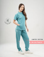 Customizable HYLORA TEAL LIMITED EDITION - M Lite Fabric / Mandarin / Jogger Pant / 2 way Stretch(FemaleFullset) MKZ41 - Image 4