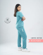 Customizable HYLORA TEAL - M Lite Fabric / V Neck / Jogger Pant / 2 way Stretch(FemaleFullset) MKZ37 - Image 4