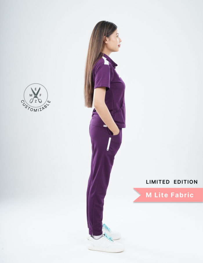 Customizable MERLOT WINE LIMITED EDITION - M Lite Fabric / Mandarin / Straight Pant / 2 way Stretch(FemaleFullset) MKZ22 - Image 5