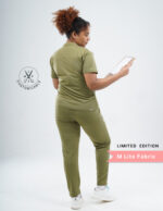 Customizable FERIL OLIVE LIMITED EDITION - M Lite Fabric / Mandarin / Straight Pant / 2 way Stretch(FemaleFullset) MKZ50 - Image 5
