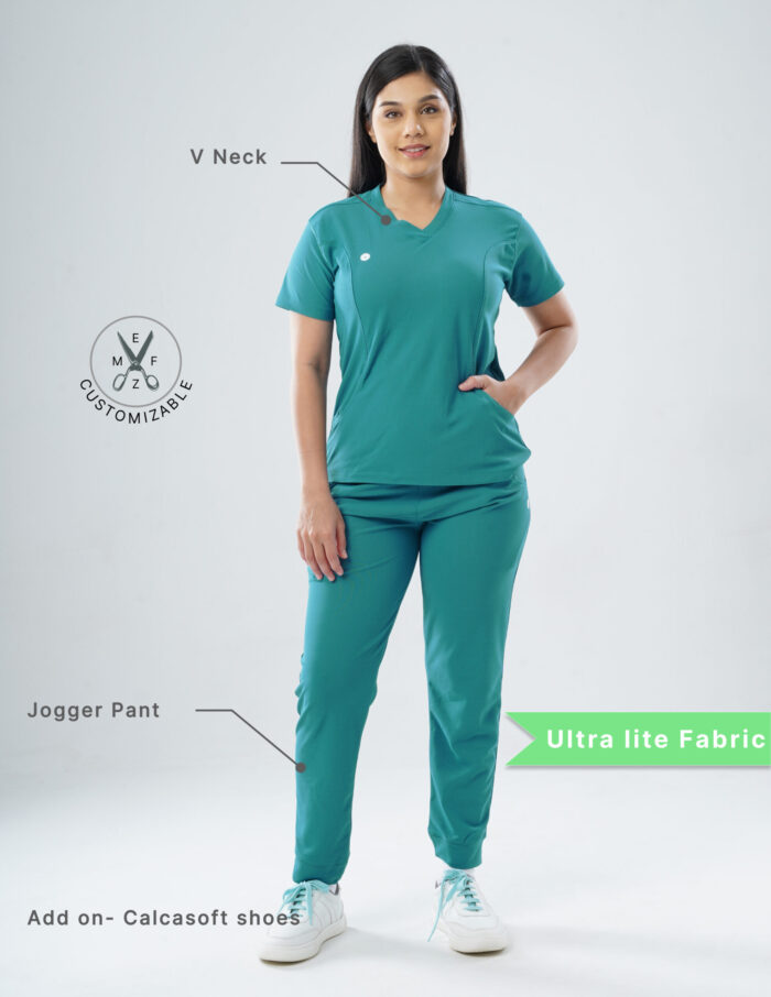 Customizable AQUABLAZE - Ultra Lite Fabric / V Neck / Jogger Pant / 2 way Stretch(FemaleFullset) MKZ67 - Image 2